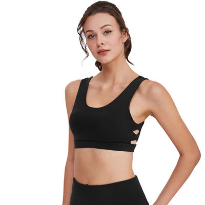 Ο εξατομικεύσιμος στηθόδεσμος 78%Polyester 22%Spandex Workout υψηλής έντασης παρεκκλίνει κορυφή γιόγκας
