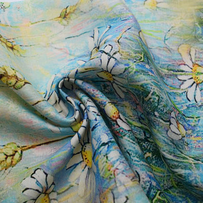 Πλεκτό υφαμένο Viscose Challis Crinkle ύφασμα μίγματος τεχνητής μέταξας βαμβακιού