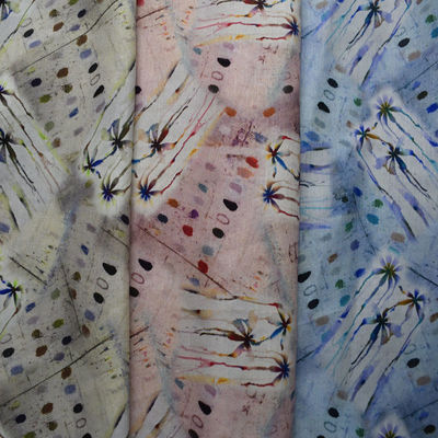 Άνετο μετάξι 100 τυπωμένων υλών αφής Floral Viscose Jacquard τεχνητής μέταξας ύφασμα