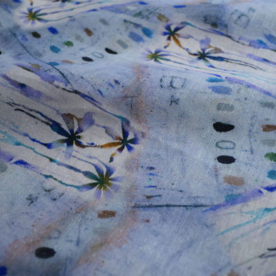 Άνετο μετάξι 100 τυπωμένων υλών αφής Floral Viscose Jacquard τεχνητής μέταξας ύφασμα