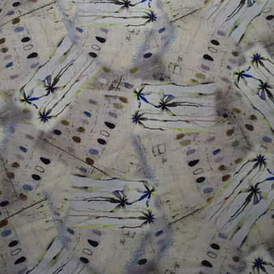 Άνετο μετάξι 100 τυπωμένων υλών αφής Floral Viscose Jacquard τεχνητής μέταξας ύφασμα