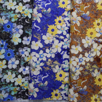Υφαμένο Viscose 100% τεχνητής μέταξας υφαντικό Floral σχέδιο Challis τεχνητής μέταξας υφάσματος ψηφιακό τυπωμένο