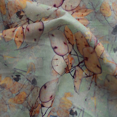 Twill Viscose ύφασμα Challis τεχνητής μέταξας χρωστικών ουσιών δεσμών Floral ψηφιακό που τυπώνεται που σημαίνει