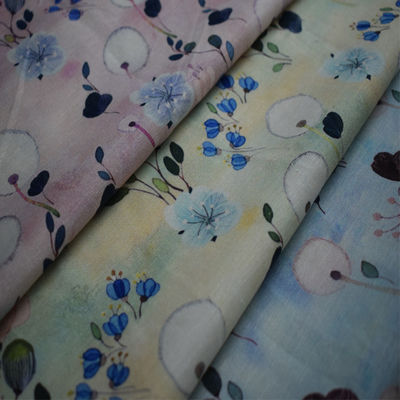 Viscose 47*58 τυπωμένο 180gsm Lenzing Ecovero Twill τεχνητής μέταξας ύφασμα