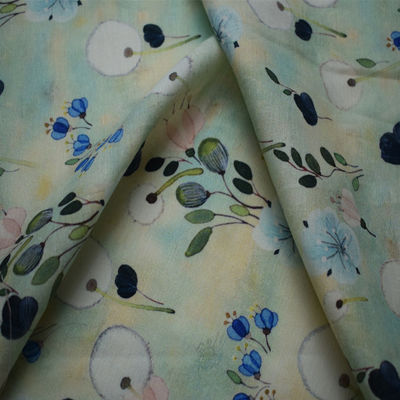 Viscose 47*58 τυπωμένο 180gsm Lenzing Ecovero Twill τεχνητής μέταξας ύφασμα