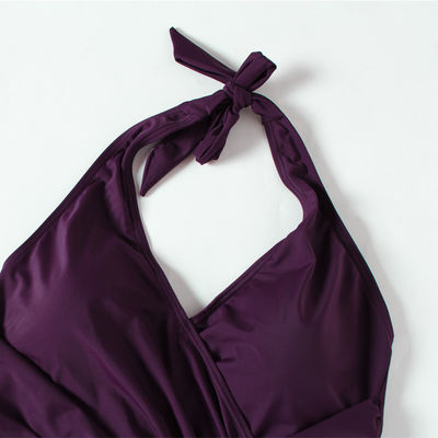 Περιστασιακά κοστούμια λουσίματος Backless μπικινιών μαγιό πολυεστέρα θερινών παραλιών