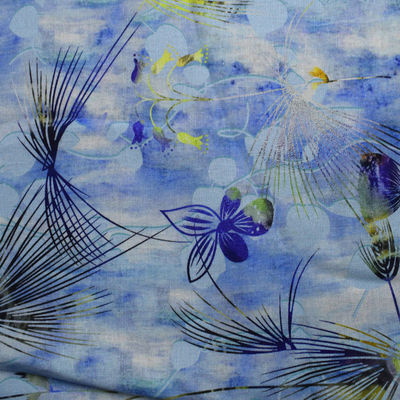 Ψηφιακός Ramie υφασμάτων βαμβακιού πολυεστέρα εγχώριο υφαντικός 100% Floral τεχνητής μέταξας που τυπώνεται