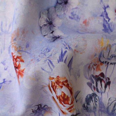 100 κεντημένο τυπωμένο το Tulle Tencel Twill ενδυμάτων υφάσματος άνετο που υφαίνεται
