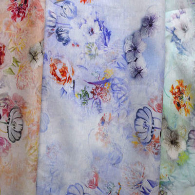 100 κεντημένο τυπωμένο το Tulle Tencel Twill ενδυμάτων υφάσματος άνετο που υφαίνεται