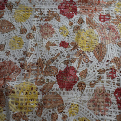 Υφαντικό πολυεστέρα Jacquard φορεμάτων ενδυμάτων βαμβακιού κεντημένο υφάσματα τυπώνοντας