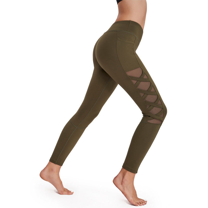 Υψηλή Sportswear εσωρούχων γιόγκας πολυεστέρα μέσης ικανότητα γυναικών που ντύνει τα άνευ ραφής σύνολα Workout